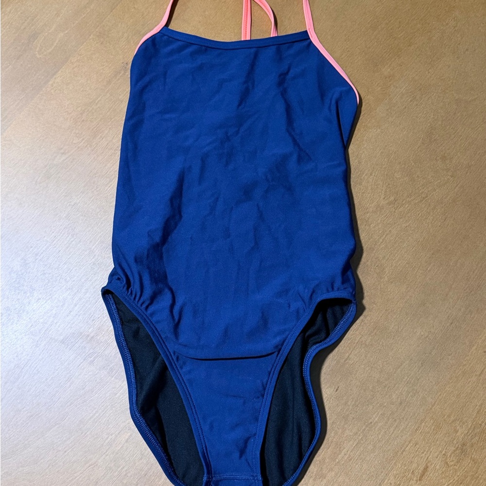 Jolyn “Brandon” One Piece in Navy and Coral
